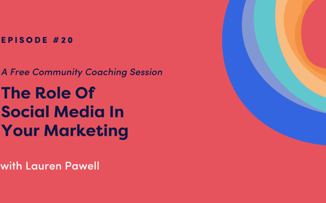 The Role of Social Media In Your Marketing: A Free Community Coaching Session